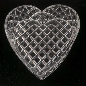 Vintage Ceska Canterbury Czech Crystal Heart dish